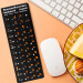 Keyboard stickers (ru-english) Black-Orange