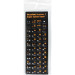 Keyboard stickers (ru-english) Black-Orange