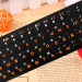 Keyboard stickers (ru-english) Black-Orange