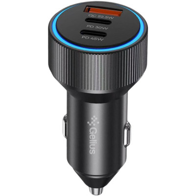 Автомобильное зарядное устройство Gelius PowerRide GP-CC011 1USB + 2Type-C 60W (45W C1+ 15W A+C2) Black