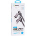 Кабель USB Gelius Twister GP-UCN004 4в1 USB-A/Type-C to Type-C/Lightning (1,2m) (60W) Gray