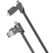 Кабель USB Gelius Twister GP-UCN004 4в1 USB-A/Type-C to Type-C/Lightning (1,2m) (60W) Gray