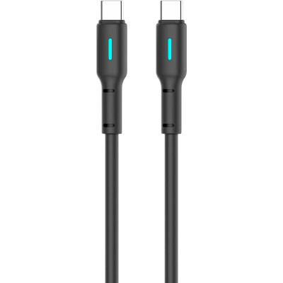 Кабель USB Gelius Lumin Lamp GP-UC100 Type-C to Type-C (1m) (60W) Black