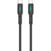 Кабель USB Gelius Lumin Lamp GP-UC100 Type-C to Type-C (1m) (60W) Black