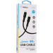 Кабель USB Gelius Lumin Lamp GP-UC100 Type-C to Type-C (1m) (60W) Black