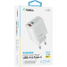 Мережевий зарядний пристрій Gelius Radiance GP-HC058 1Type-C + 1USB-A PD/QC3.0/PPS/Super VOOC 25 W + кабель Full Silicon Type-C to Type-C White