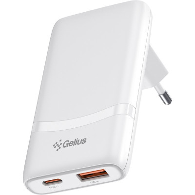 Сетевое зарядное устройство Gelius VoltX GP-HC067 GaN 65W 1USB + 1Type-C White