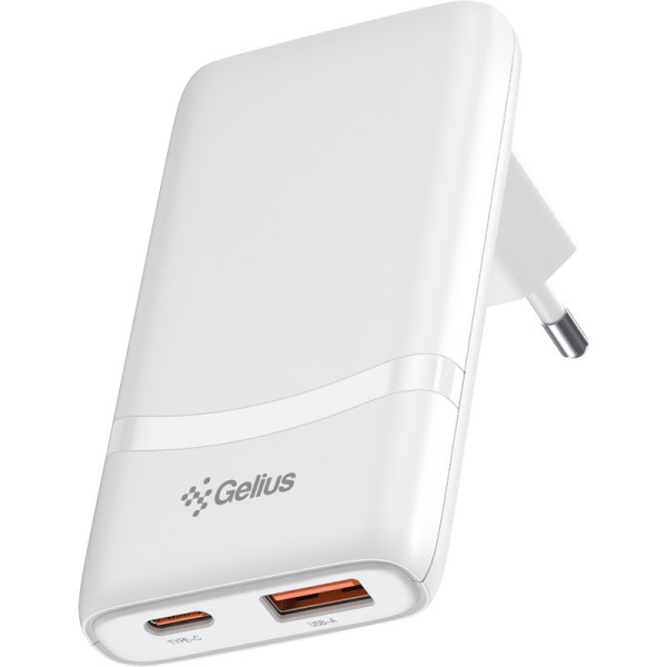 Сетевое зарядное устройство Gelius VoltX GP-HC067 GaN 65W 1USB + 1Type-C White