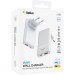 Сетевое зарядное устройство Gelius VoltX GP-HC067 GaN 65W 1USB + 1Type-C White