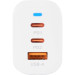 Сетевое зарядное устройство Gelius Elevaro GP-HC065 65W USB+2Type-C (QC/PD/PPS) + кабель Gelius One Type-C to Type-C White