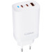 Сетевое зарядное устройство Gelius Elevaro GP-HC065 65W USB+2Type-C (QC/PD/PPS) + кабель Gelius One Type-C to Type-C White