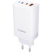 Сетевое зарядное устройство Gelius Elevaro GP-HC065 65W USB+2Type-C (QC/PD/PPS) + кабель Gelius One Type-C to Type-C White