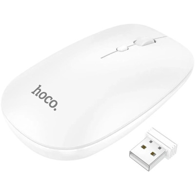 Беспроводная мышь Hoco GM15 Art dual-mode (2.4G/BT) White