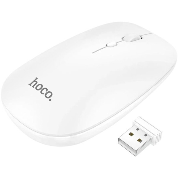 Беспроводная мышь Hoco GM15 Art dual-mode (2.4G/BT) White