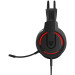 Наушники игровые Fantech HQ53 Flash (2 x 3,5 jack/USB) Red LED + микрофон Black