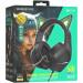 Наушники игровые Borofone BO106 Cat Ear + микрофон Black/Green