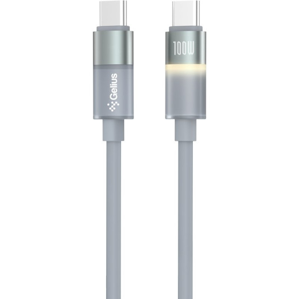 Кабель USB Gelius MoonLine GP-UCN014 Type-C to Type-C (1,2m) (100W) Gray