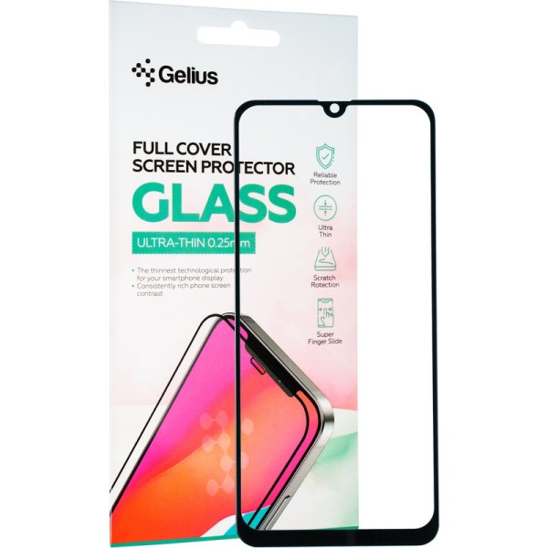 Защитное стекло Gelius Full Cover Ultra-Thin 0.25mm для Samsung A505 (A50) Black