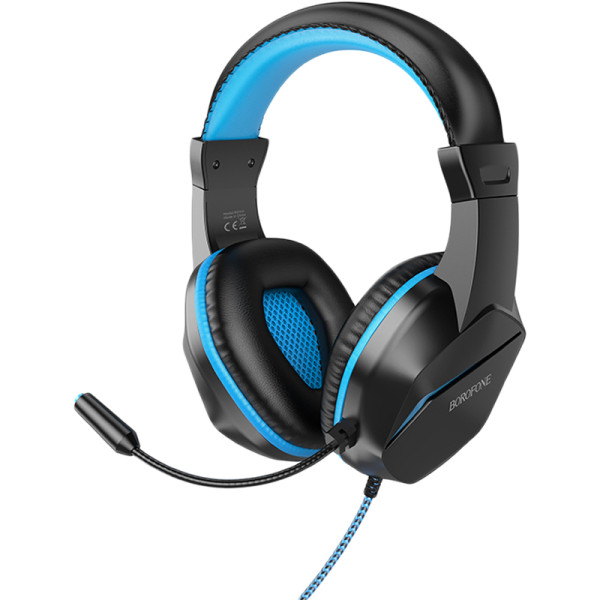 Наушники игровые Borofone BO104 PC Phantom + mic Black/Blue