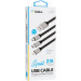 Кабель USB Gelius Squid GP-UC102 3in1  USB-A to MicroUSB/Lightning/Type-C (1м) (12W) Black