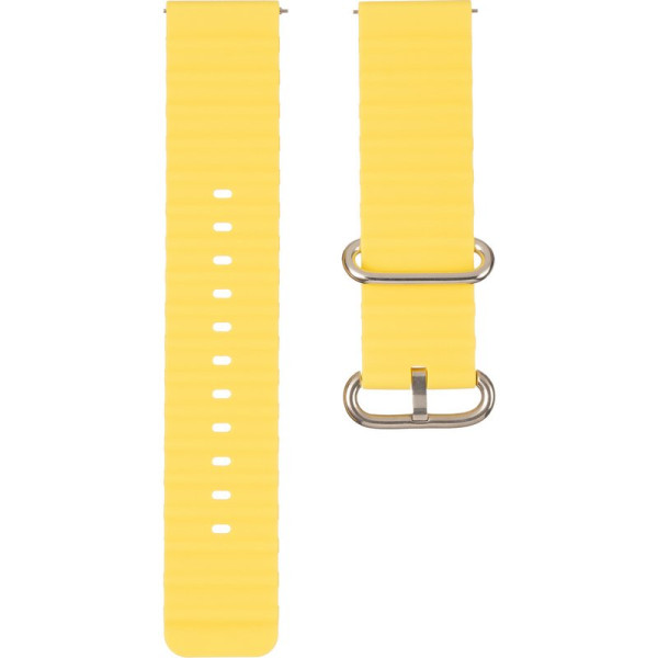 Ремешок для смарт-часов универсальный Flat marine style (22мм) Yellow