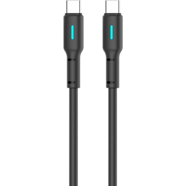 Кабель USB Gelius Lumin Lamp GP-UC100 Type-C to Type-C (2m) (60W) Black