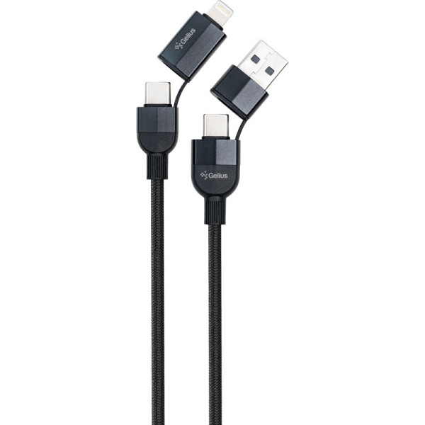 Кабель USB Gelius OpenX GP-UCN017 4in1 100W Black