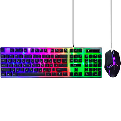 Комплект HOCO GM18 (клавиатура + мышь) USB Black