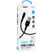 Кабель USB Gelius Lumin Lamp GP-UC100C USB-A to Type-C (2m) (30W) Black