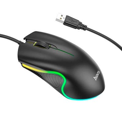 Мышь USB Mouse HOCO GM19 RGB Black