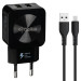 Мережевий зарядний пристрій Gelius Prime GU-HC02 2USB 2.1A 12W + кабель MicroUSB Black