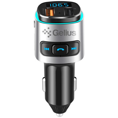 FM модулятор Gelius RGB-QC GP-FMT040 Black-Silver