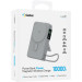 Повербанк с беспроводной зарядкой Gelius Fluxen GP-PBW120 Magnetic Wireless Charge Qi2 15W 10000mAh Grey