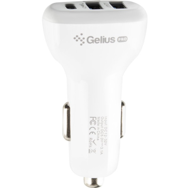 Автомобильное зарядное устройство Gelius Hubl GP-CC02 3.1A White