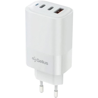 Сетевое зарядное устройство Gelius Elevaro GP-HC065 65W USB+2Type-C (QC/PD/PPS) White