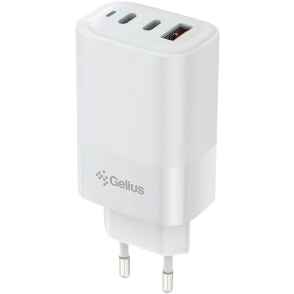 Сетевое зарядное устройство Gelius Elevaro GP-HC065 65W USB+2Type-C (QC/PD/PPS) White