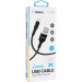 Кабель USB Gelius Lumin Lamp GP-UC100M USB-A to MicroUSB (1м) (15W) Black