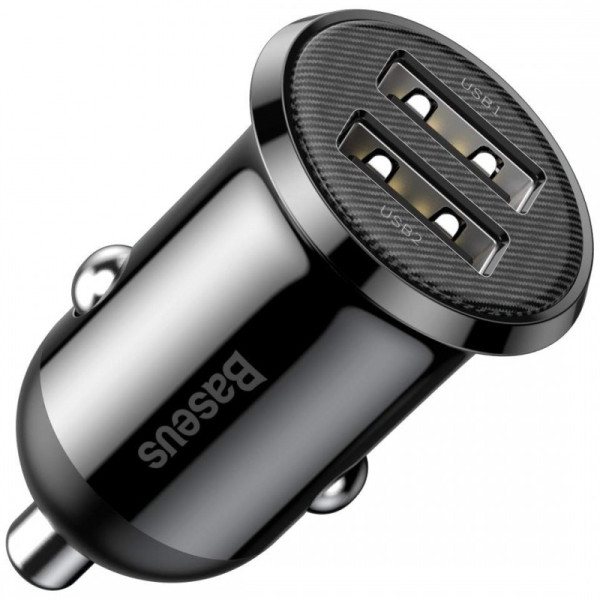 АЗП 2USB Baseus Grain Pro (4.8A) (CCALLP-01) Black