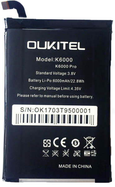 Аккумулятор Oukitel K6000 PLUS