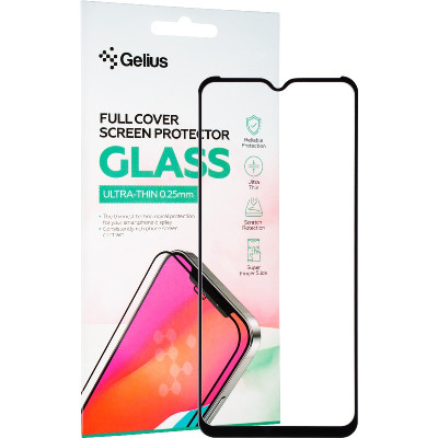Защитное стекло Gelius Full Cover Ultra-Thin 0.25mm для Realme C30/C30s Black