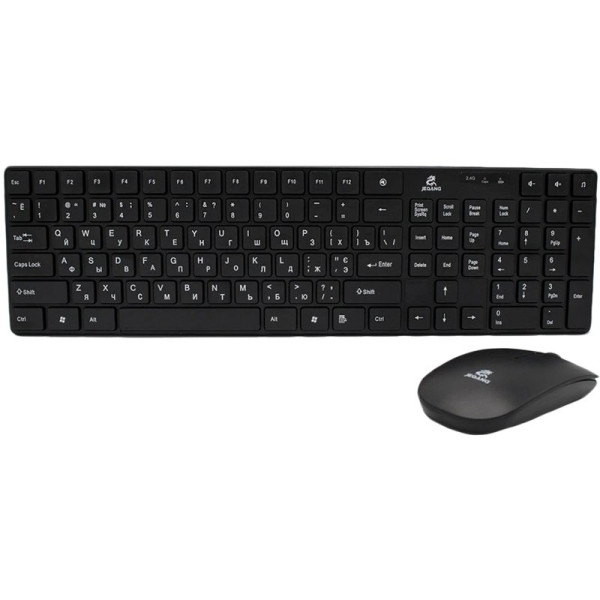 Комплект (клавиатура + мышь) беспроводной JEQANG JW-8100 Black