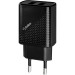 Мережевий зарядний пристрій Gelius Vogue GP-HC011 2USB 2.4A 12W + кабель MicroUSB Black