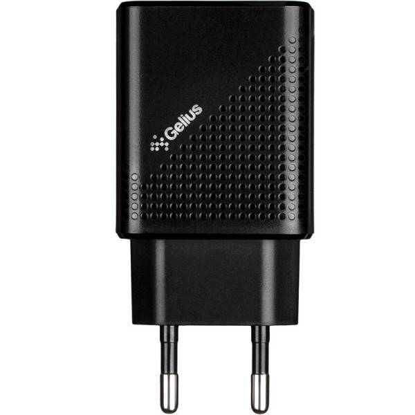 Мережевий зарядний пристрій Gelius Vogue GP-HC011 2USB 2.4A 12W + кабель MicroUSB Black