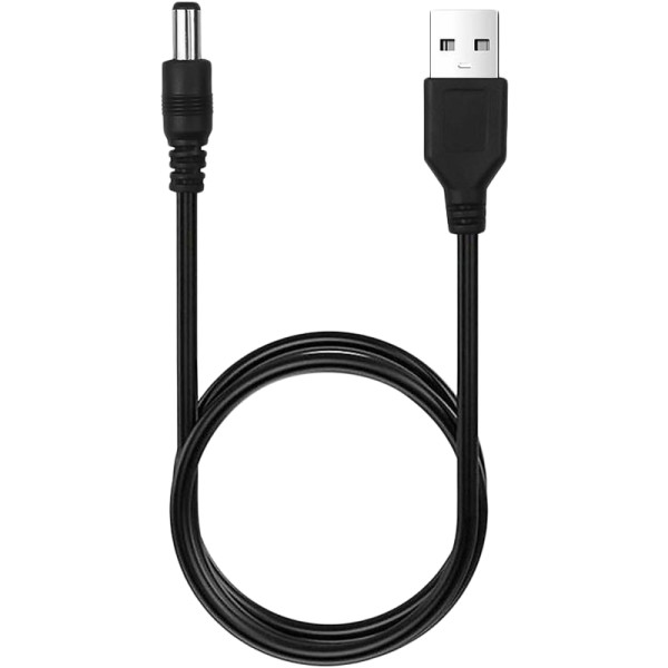 Кабель USB to DC 5.5x2.1 повышающий напряжение 5V to 12V (1.5A)(WX-SYX-01012) 1m Black