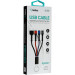 Кабель USB Gelius Splitter GP-UC130 3in1 Black