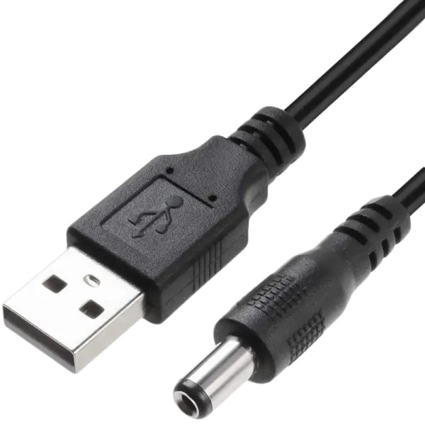 Кабель USB to DC 5.5x2.1 повышающий напряжение 5V to 12V (1A)(WX-SYX-01011) Black