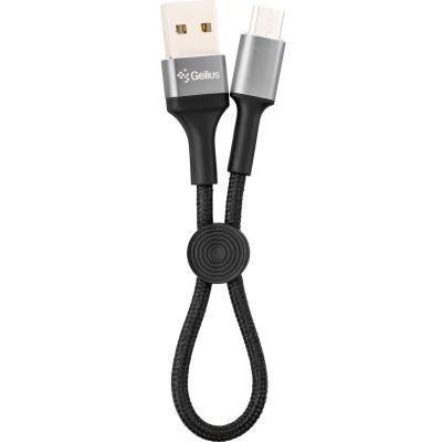 Кабель USB Gelius Short GP-UC107 MicroUSB (0.2м) Black