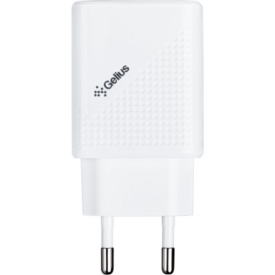 Мережевий зарядний пристрій Gelius Vogue GP-HC011 2USB 2.4A 12W + кабель MicroUSB White