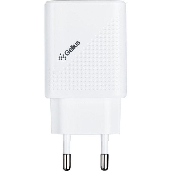 Мережевий зарядний пристрій Gelius Vogue GP-HC011 2USB 2.4A 12W + кабель MicroUSB White