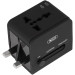 Мережевий зарядний пристрій XO WL01 2USB Universal UK/EU/US Black
